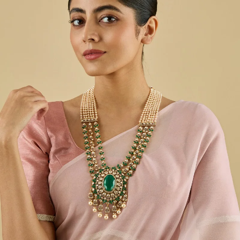 Bold Statement Necklace-Kundan Necklace 180291