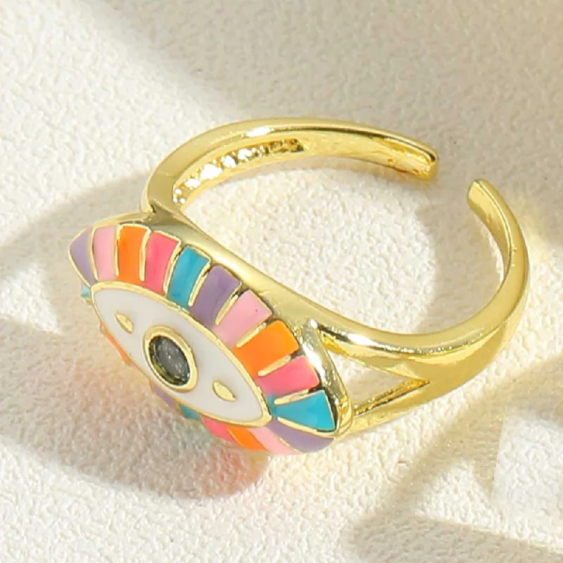 Colorful Oil Necklace Ring