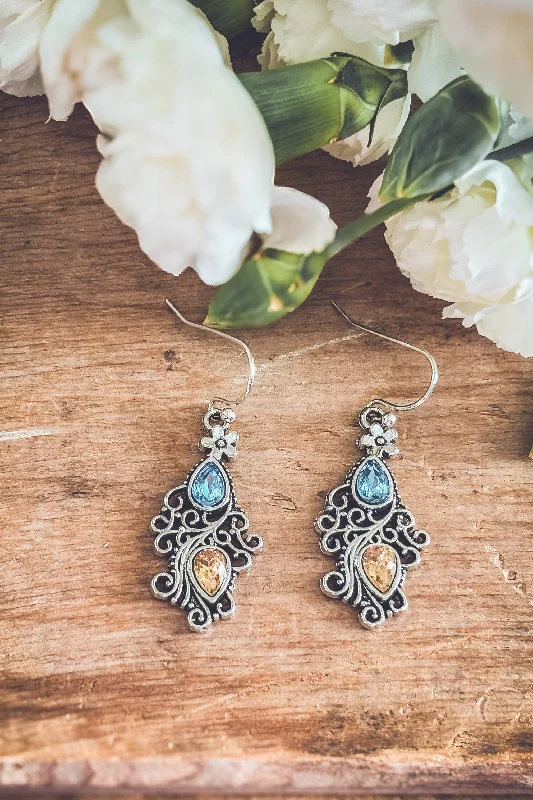 Small Drop Earrings-Beautiful Boho Silver Earrings