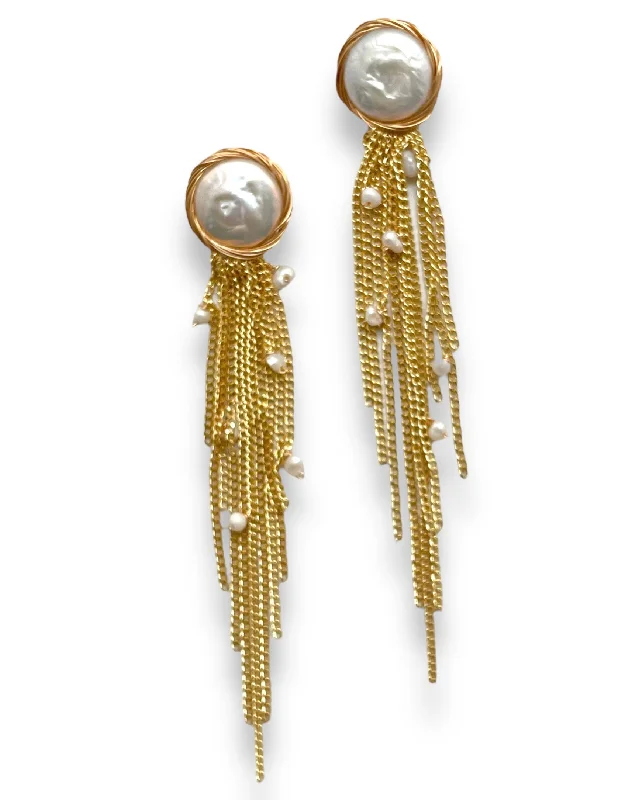 Fashionable Clip-On Earrings-Henley Pearl Earrings