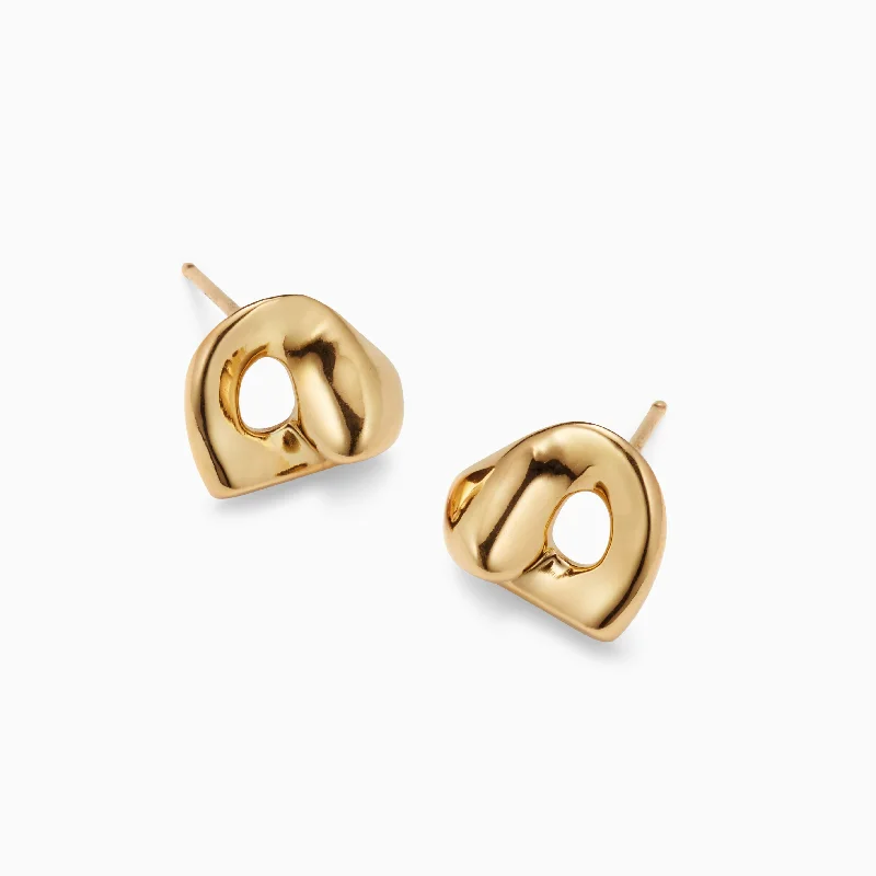 Vintage Gold Earrings-Gertrude Studs