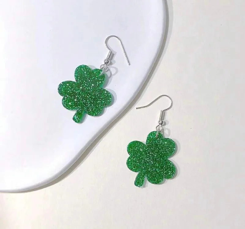 Fancy Drop Earrings-Adorable Saint Patrick’s Day Earrings