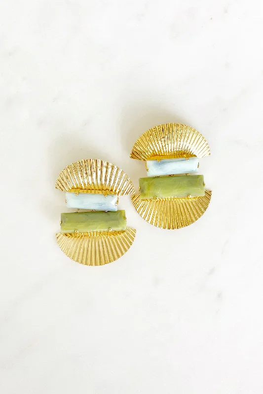 Gold-Plated Earrings-Bo Nobilis Shell Earrings