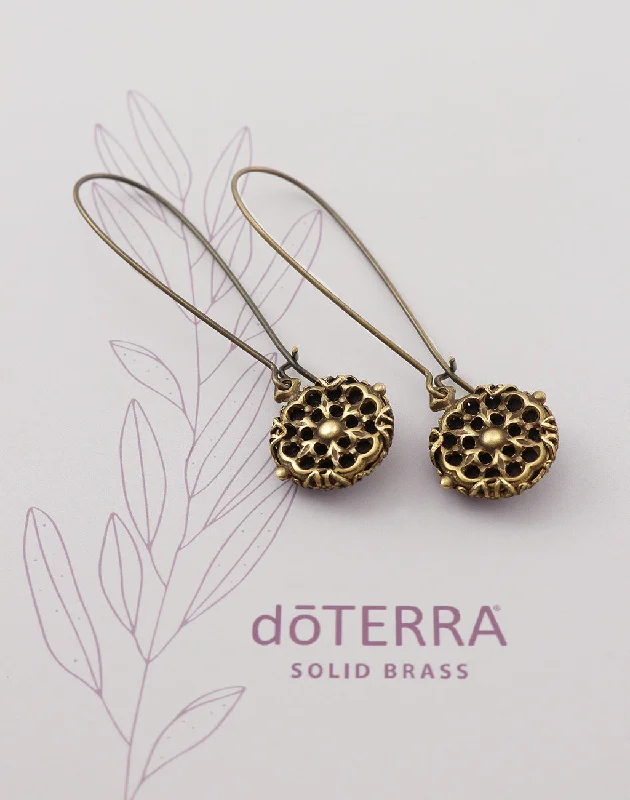 Handmade Silver Earrings-doTERRA GUIDE Diffuser Earrings