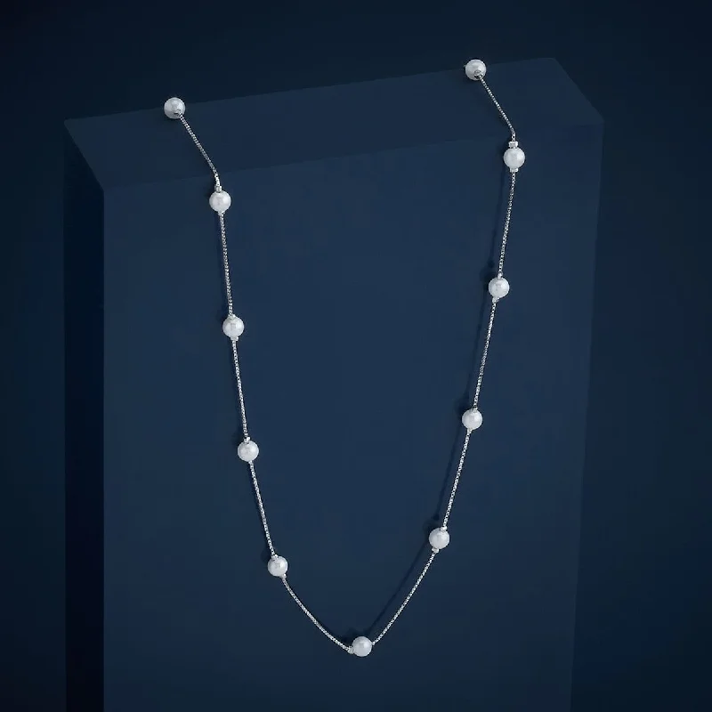 Fashionable Long Necklace-92.5 Silver Necklace 183188