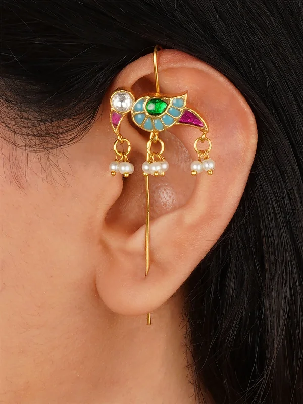 Custom Engraved Earrings-Multicolor Gold Plated Earrings - TR-EAR198M