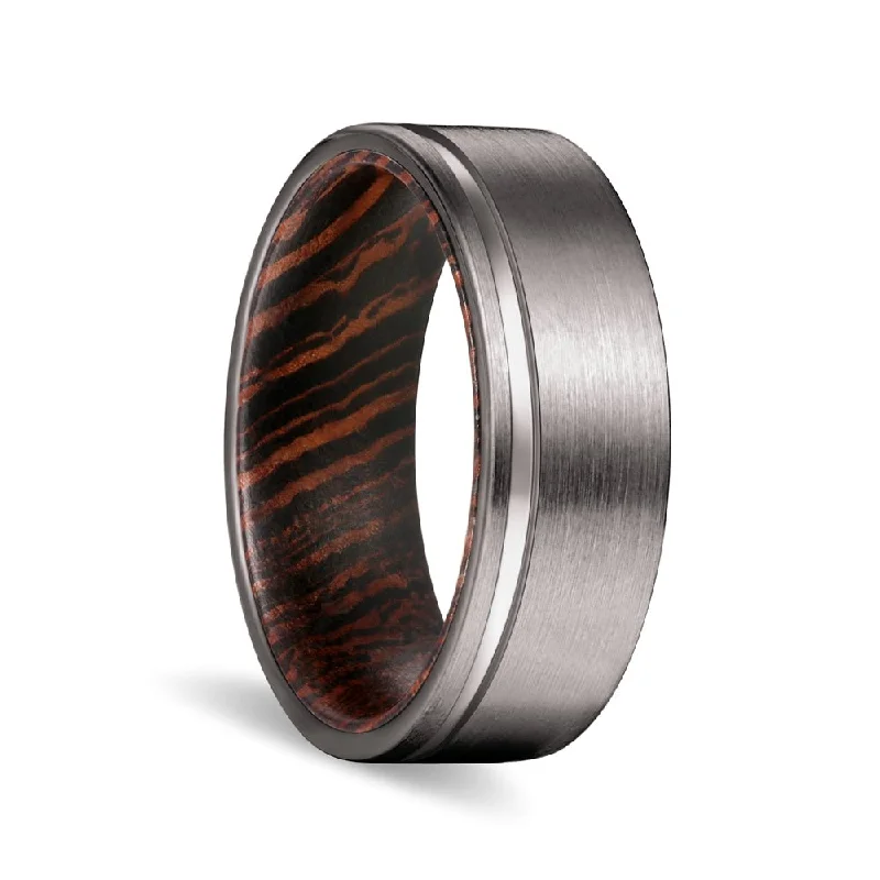 VIRTUOUS | Wenge Wood, Gunmetal Tungsten Offset Groove