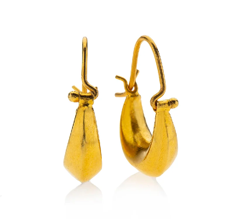 Gold Dangle Earrings-Nava Zahavi 18K Tiny Yellow Gold Hoop Earrings