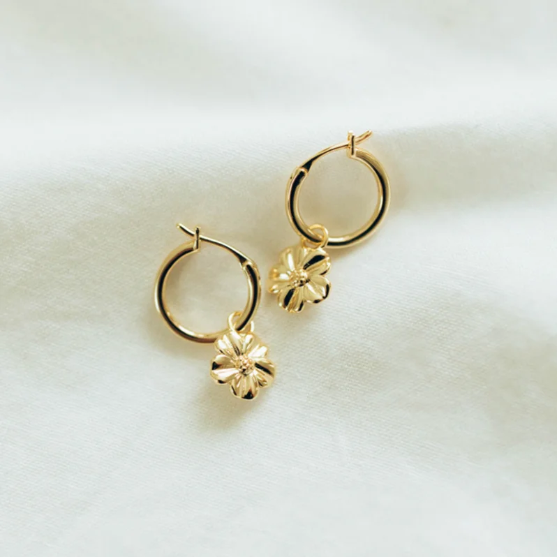 Tiny Stud Earrings-Flor Earrings