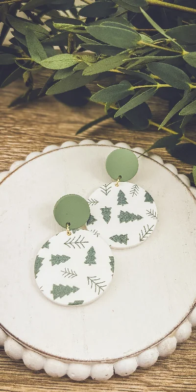 Unique Silver Hoop Earrings-Adorable Christmas Earrings