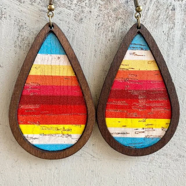 Modern Geometric Earrings-Beautiful Tequila Sunrise Earrings