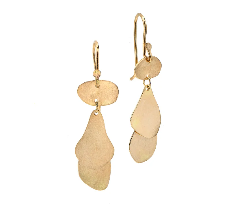 Artistic Earrings-Nava Zahavi Dangling Medium 14K Gold Earrings