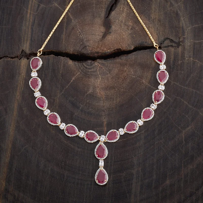 Large Crystal Necklace-Zircon Necklace 178376