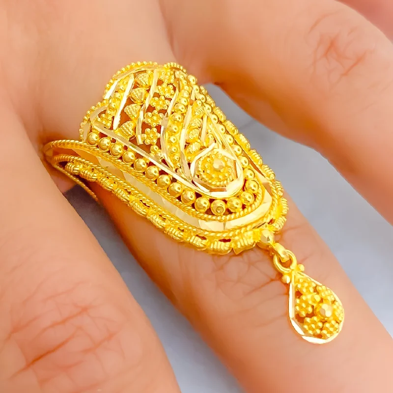 Fancy Unique 22K Gold Vanki Ring