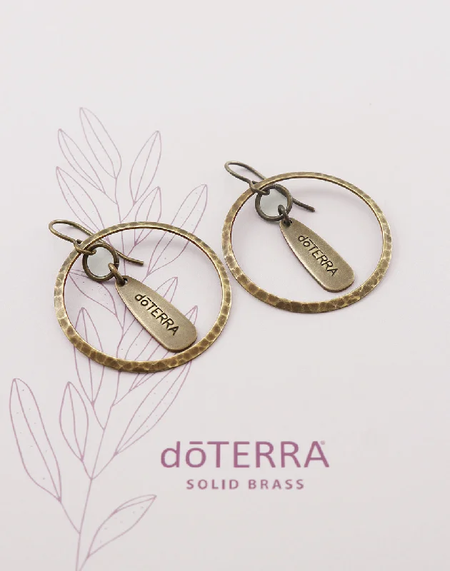 Swarovski Crystal Earrings-doTERRA BALANCE Logo Earrings