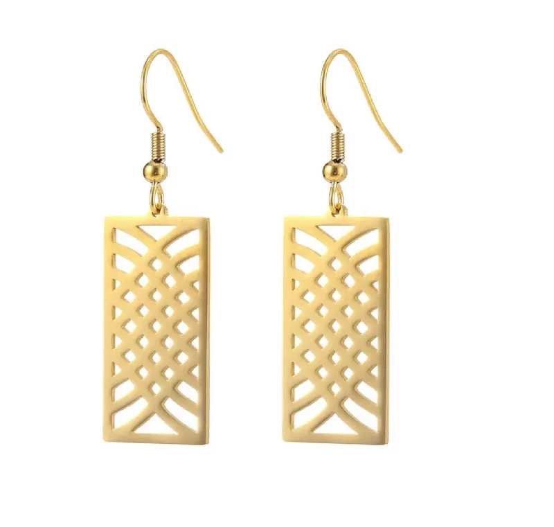 Minimalist Hoop Earrings-Beautiful Gold or Silver Stainless Geometric Earrings