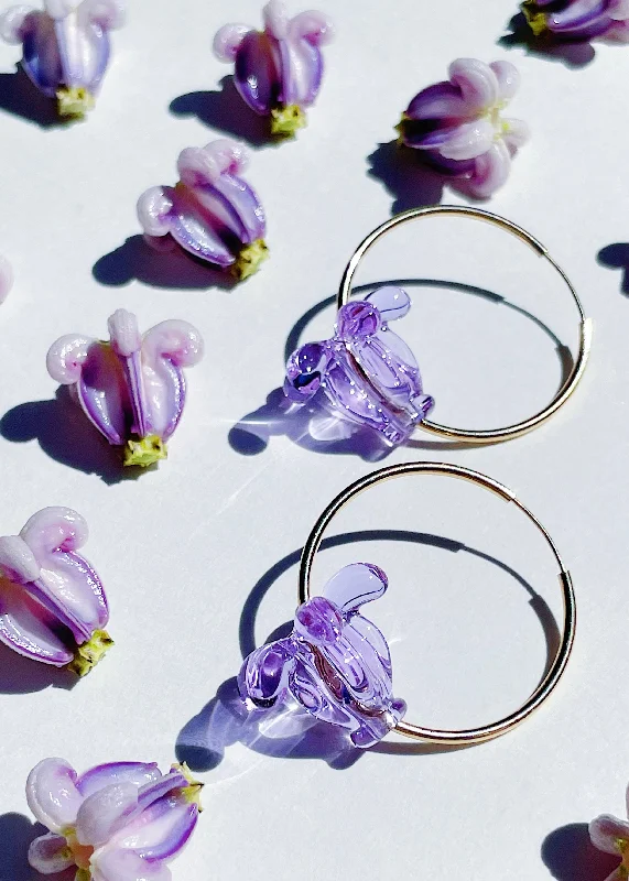 Unique Chandelier Earrings-Crown Flower Hoop Earrings