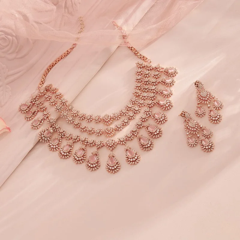 Classic Layered Necklace-Zircon Necklace 169394