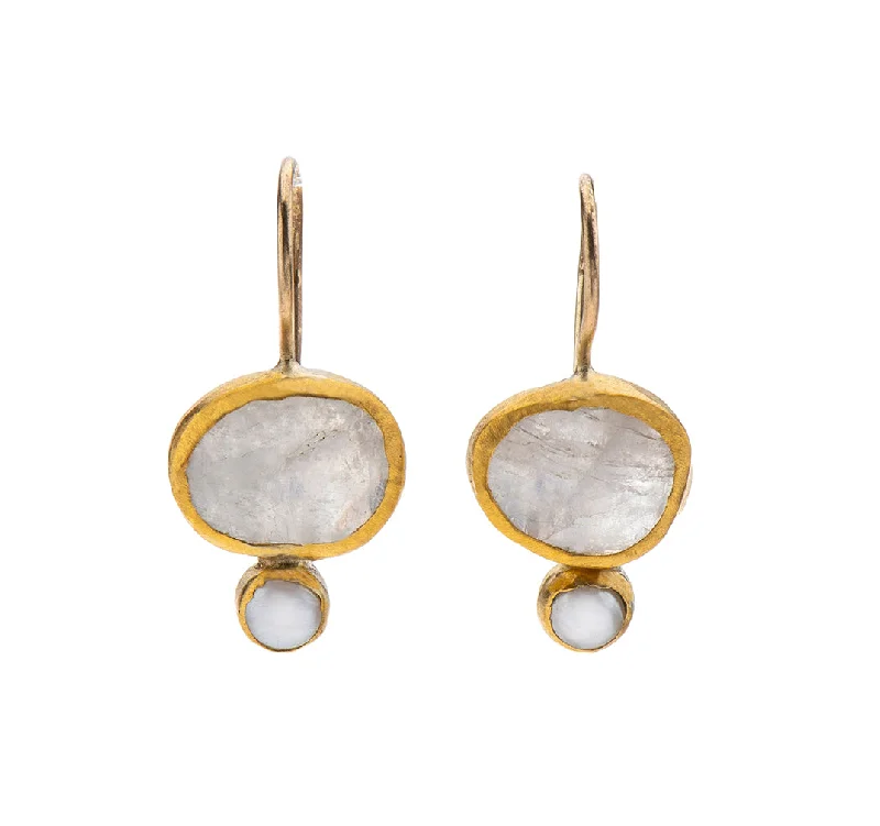 Trendy Drop Earrings-Nava Zahavi Celestial Earrings