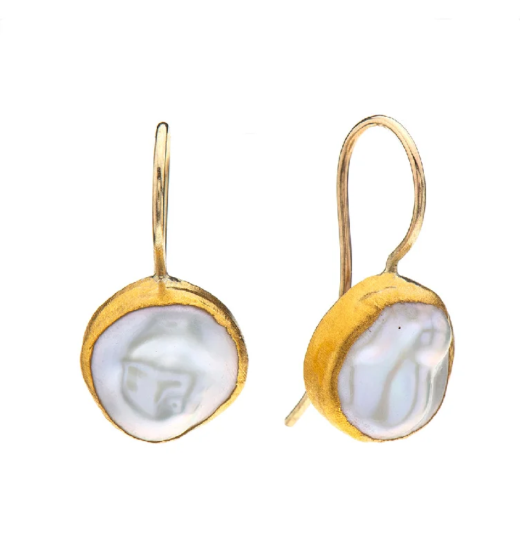 Silver Plated Earrings-Nava Zahavi Yellow Gold Kashi Earrings