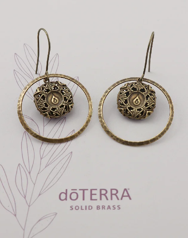 Sparkling Swarovski Earrings-doTERRA STRENGTH Diffuser Earrings