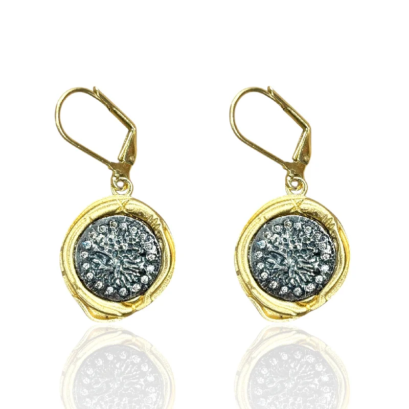 Sparkling Swarovski Earrings-GOLD MINI GUNA WAX SEAL EARRINGS