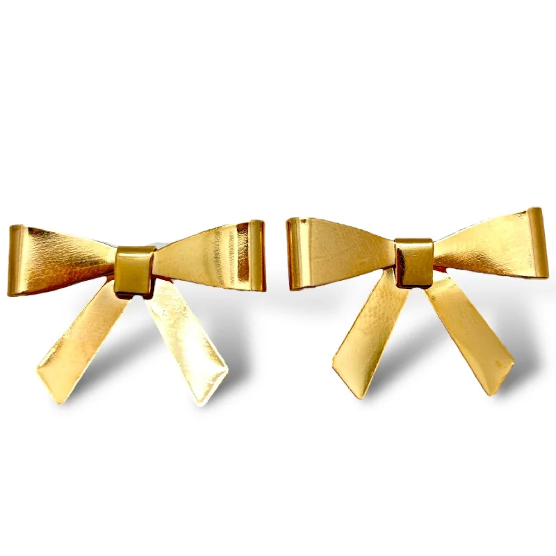 Tiny Stud Earrings-Tied Up Bow Studs