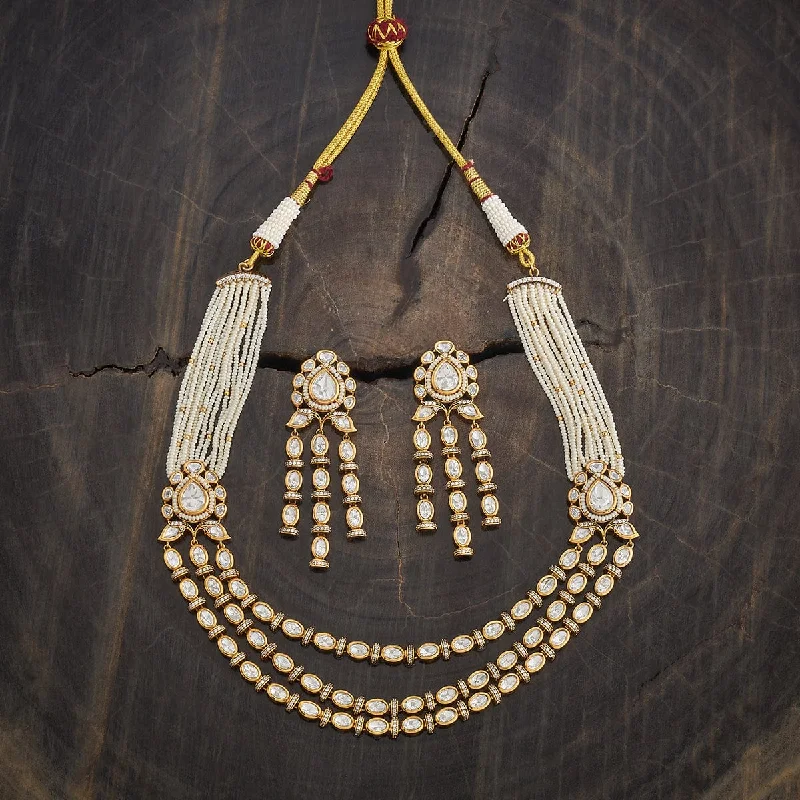 Minimalist Pendant Necklace-Kundan Necklace 176348