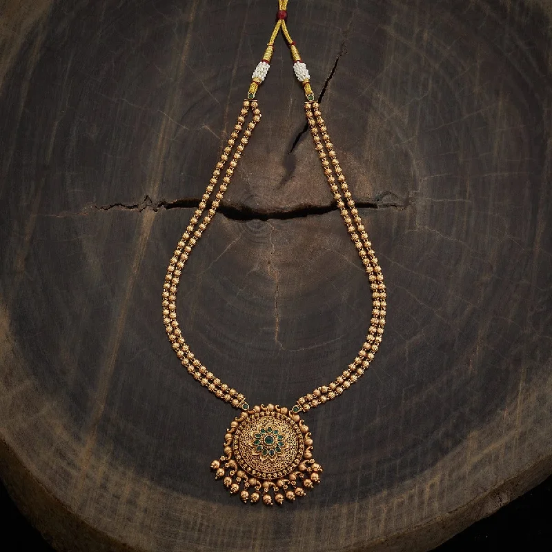 Simple Long Pendant Necklace-Antique Necklace 176390