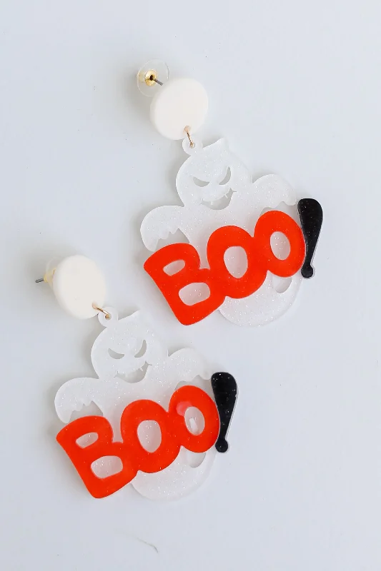 Clear Crystal Earrings-FINAL SALE - Boo Ghost Earrings