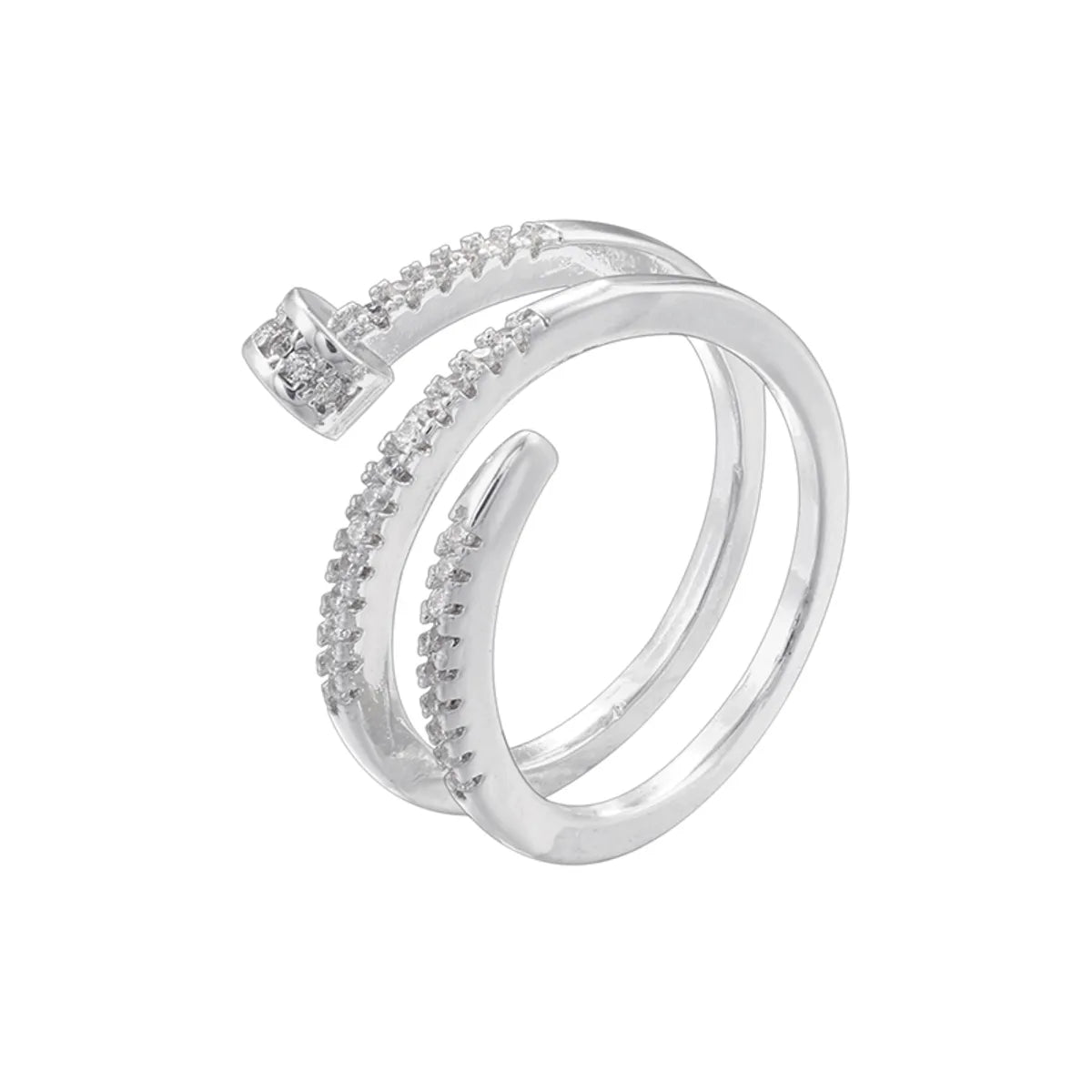 Vj659 White Gold Color Ring