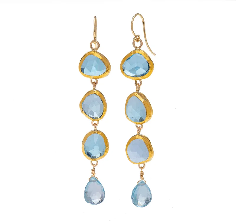 Bridal Earrings-Nava Zahavi Lucky Blue Earrings