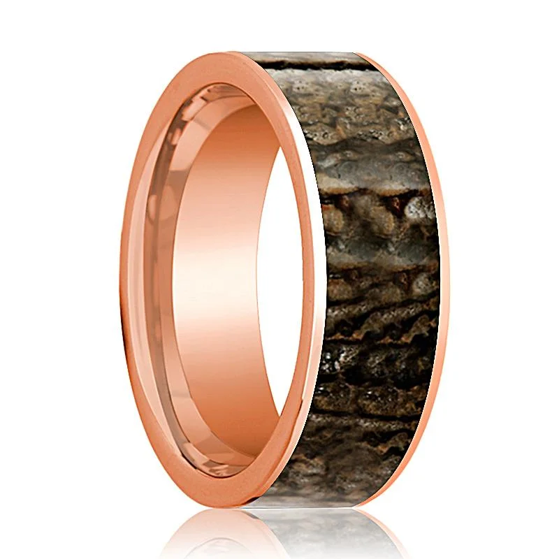 TYRANNOTITAN | 14k Rose Gold Brown Dinosaur Bone Inlay