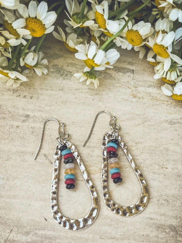 Clear Crystal Earrings-Beautiful Gypsy Bead Earrings