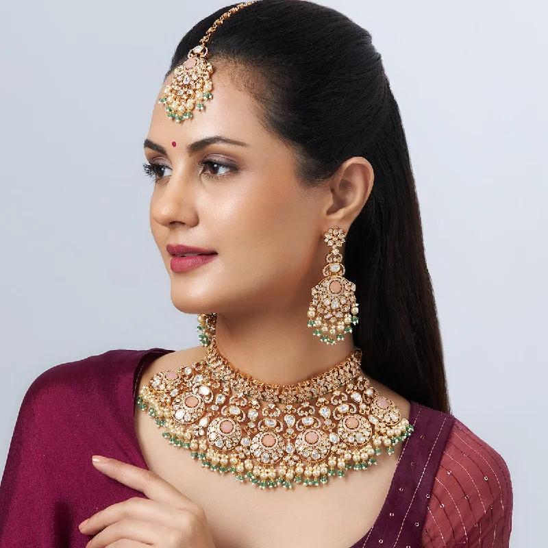 Layered Choker Necklace-Kundan Necklace 149214