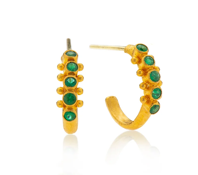 Cute Dangle Earrings-Nava Zahavi Gypsy and Emerald Earrings