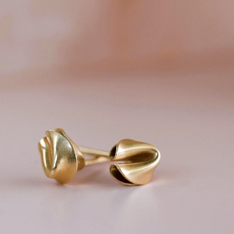 Classic Stud Earrings-FORTUNE COOKIE STUDS