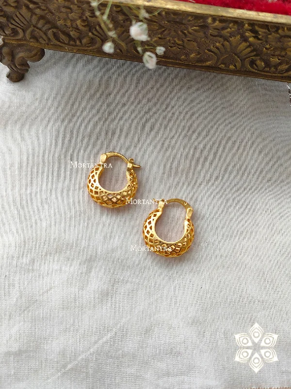 Vintage Style Earrings-Gold Plated Temple Earrings - TMPEAR55