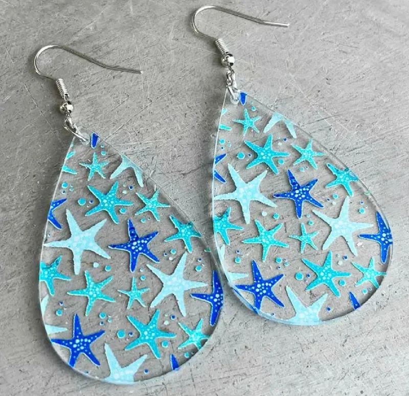 Modern Geometric Earrings-Beautiful and Fun Starfish Earrings