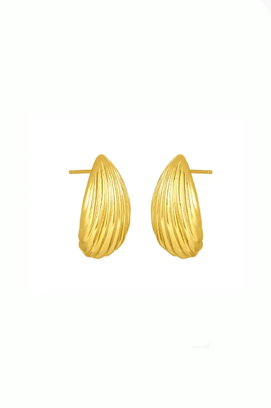 Custom Engraved Earrings-Ariella Earrings-Gold