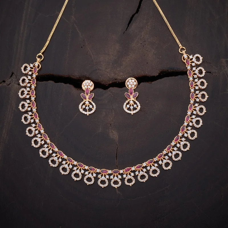 Handmade Silver Necklace-Zircon Necklace 149331