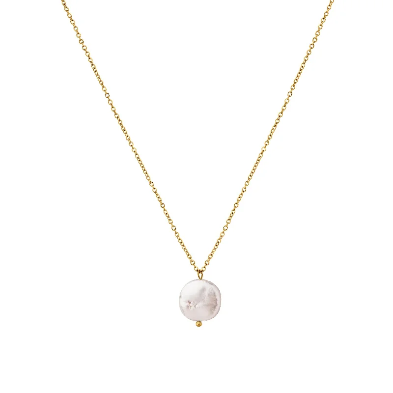 Multi-Layered Necklace-Coin Pearl Pendant Necklace