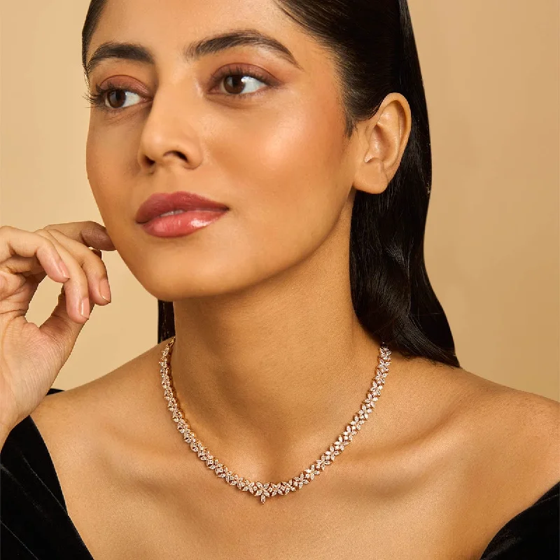 Minimalist Gold Chain Necklace-Zircon Necklace 173571