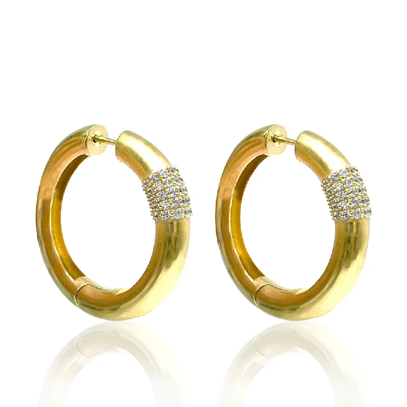 Multi-Layer Earrings-GOLD BOTERE TUBE HOOPS 1.5"