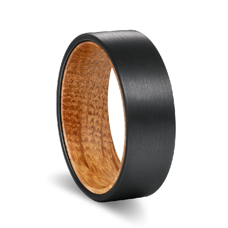 CAMBUS | Whisky Barrel Wood, Black Flat Brushed Tungsten