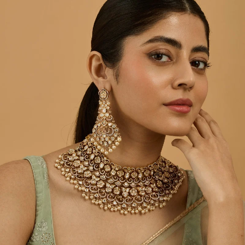 Gold-Plated Necklace-Kundan Necklace 178307