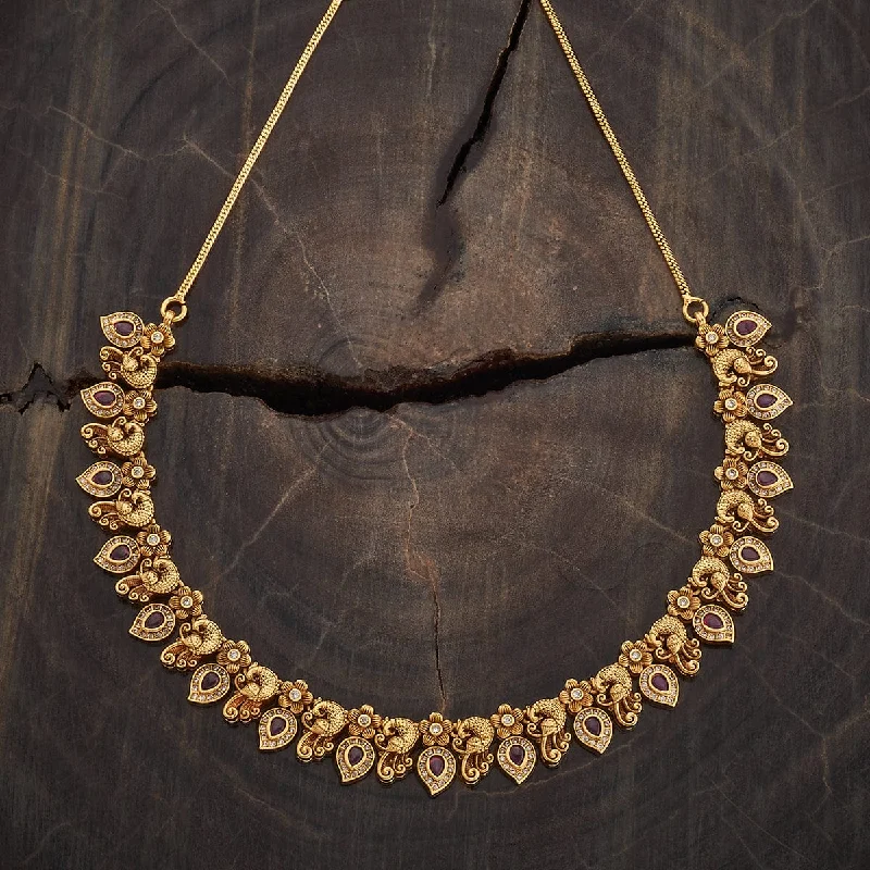 Gold Chain with Pendant-Antique Necklace 180510