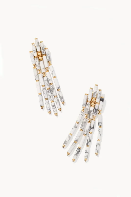 Customizable Earrings-Ember Statement Earring-White Howlite