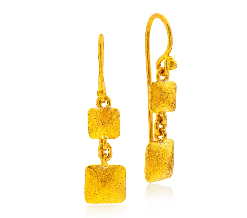 Sparkling Swarovski Earrings-Nava Zahavi Dual Gold Earrings