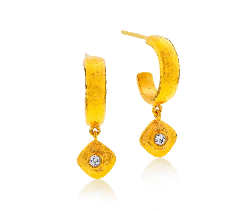 Elegant Ear Cuffs-Nava Zahavi Gold Gypsy Diamond Earrings